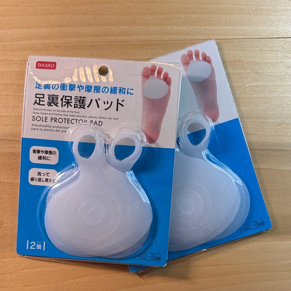Daiso Clear Sole Protector Pads 2 pack